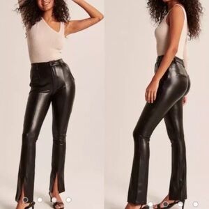 Abercrombie &Fitch The Skinny Pants Ultra High Rise 16s/w33 Leather Black